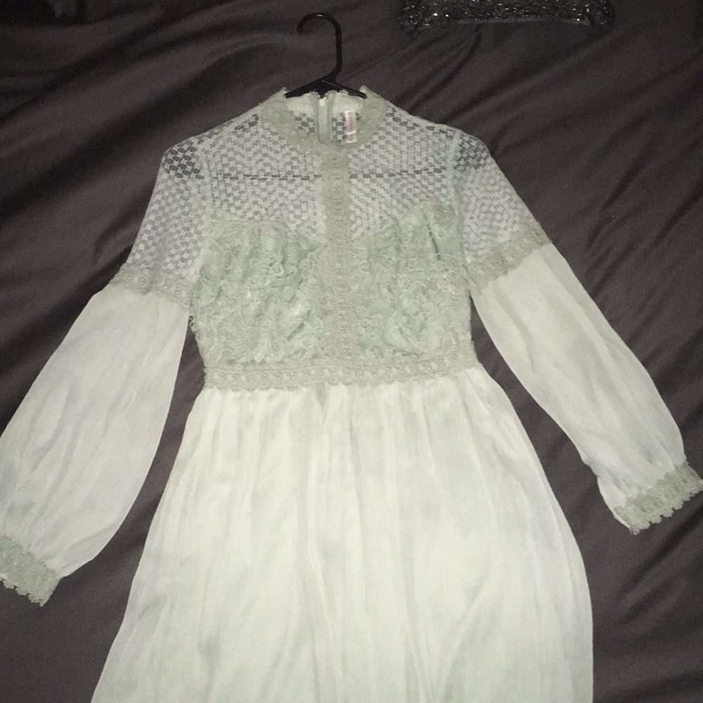 Light teal dress, worn twice